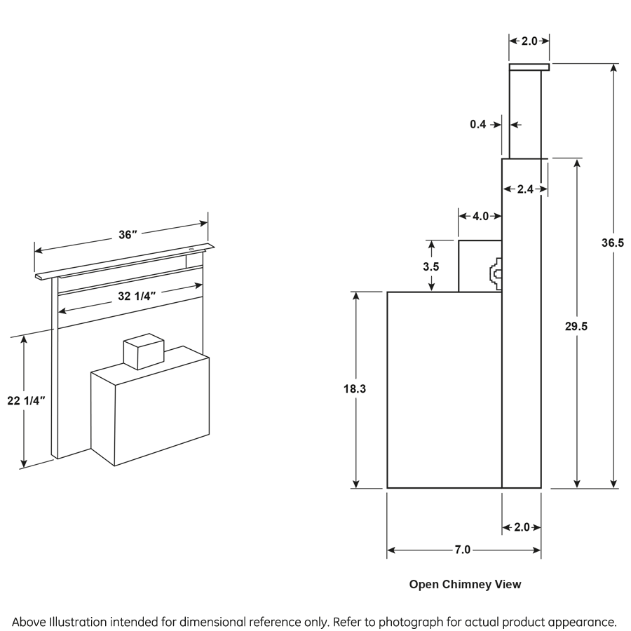 Universal 36" Telescopic Downdraft System UVD6361DPBB