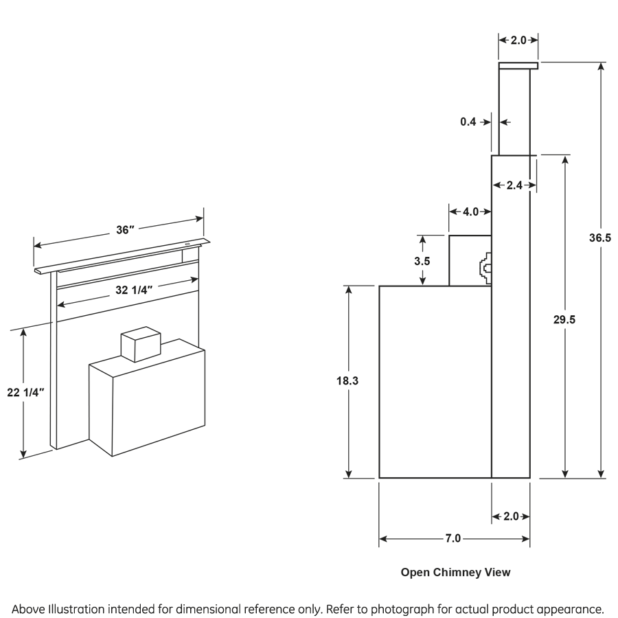 Universal 36" Telescopic Downdraft System view 3