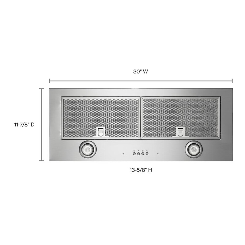 30" 400 CFM Motor Class Custom Hood Liner UVL5430JSS