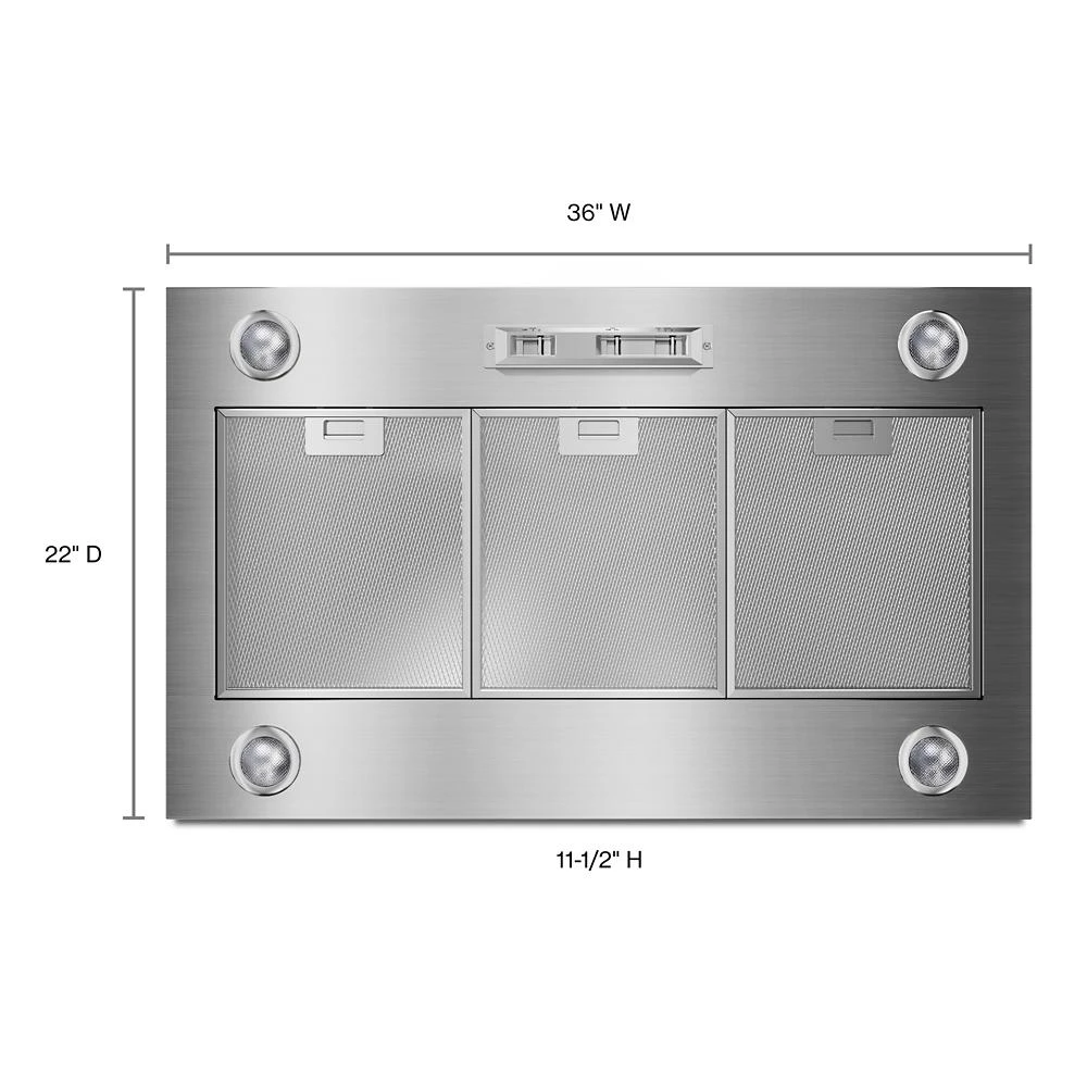 36" 585 or 1170 CFM Motor Class Custom Hood Liner view 13