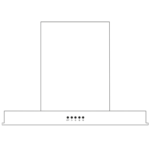 24" Chimney Vent with Tempered Glass UVW7241SNSS