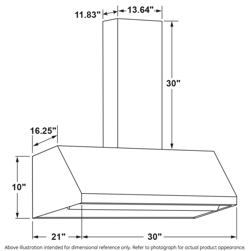 30” Designer Wall Mount Hood w/ Dimmable LED Lighting view 7