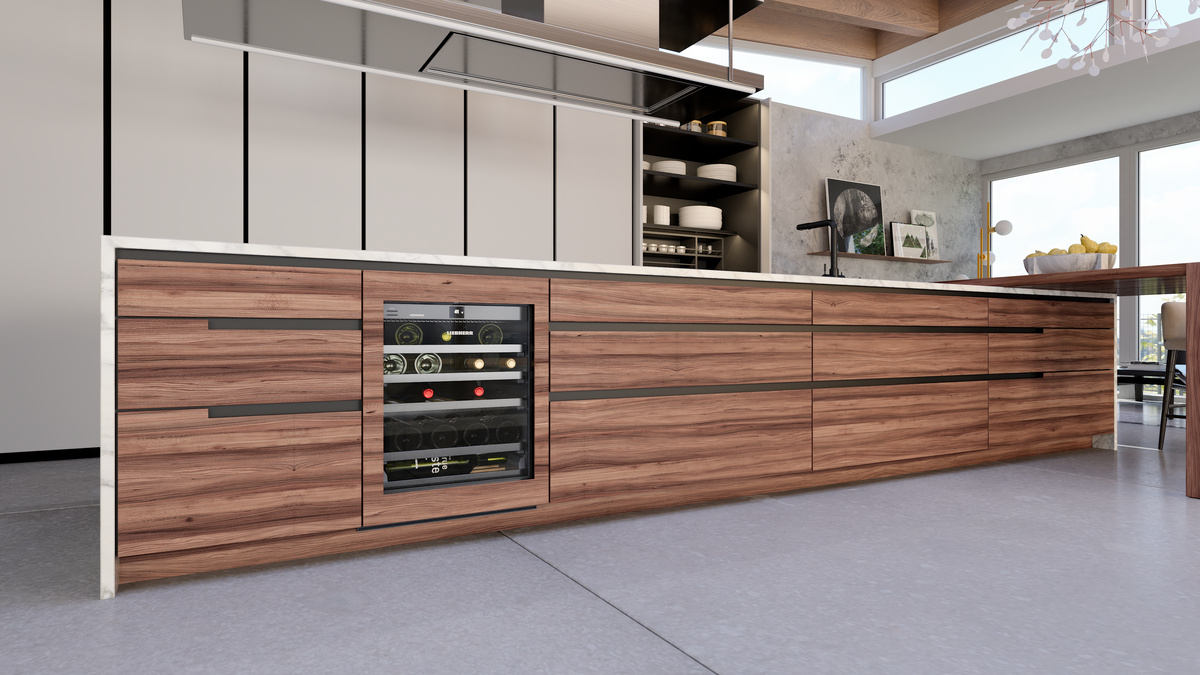 Wine fridge suitable for undercounter installation for wine tempering, Right Hinged UW3710