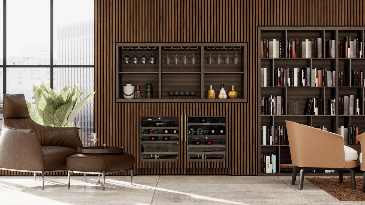 Wine fridge suitable for undercounter installation for wine tempering, Right Hinged UW3710