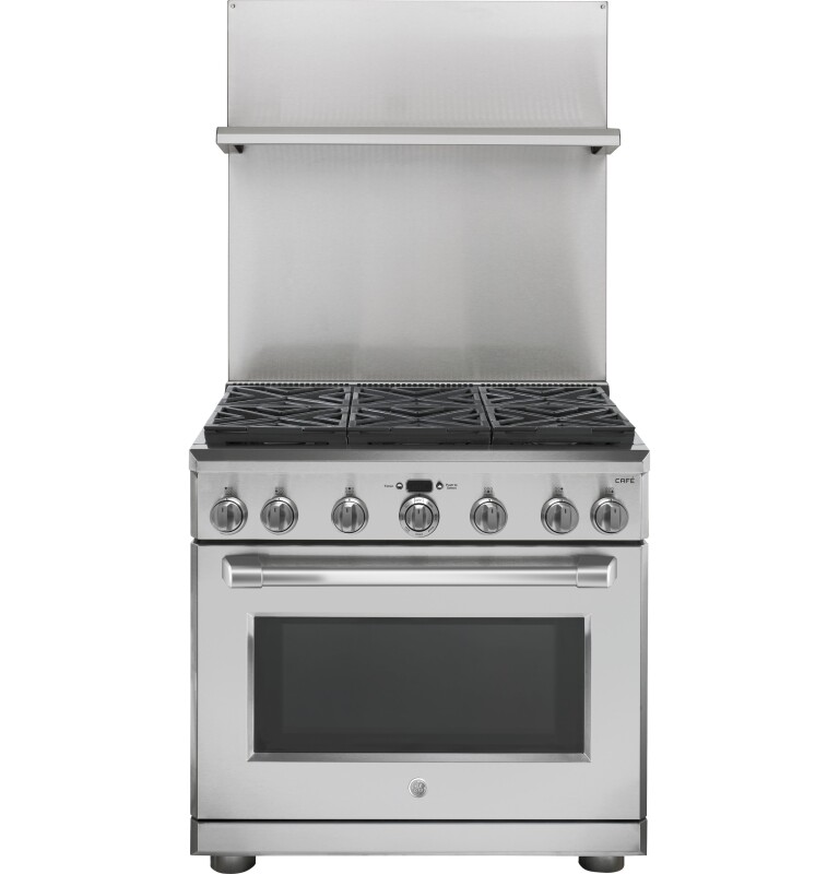 GE 36" Professional 30"-36" Adjustable Height Backsplash with Shelf Stainless Steel UXADJB36PSS Picture 1