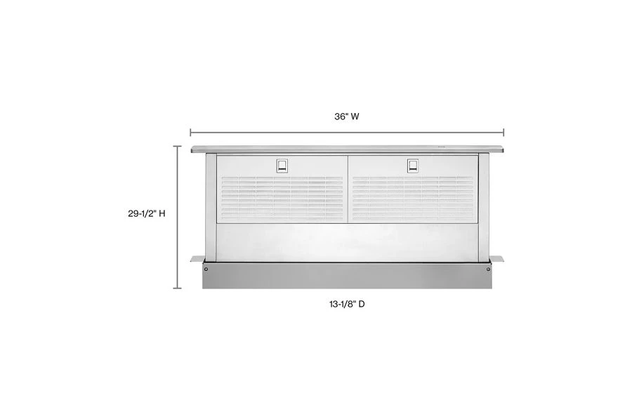 36" Retractable Downdraft System with Interior Blower Motor view 2