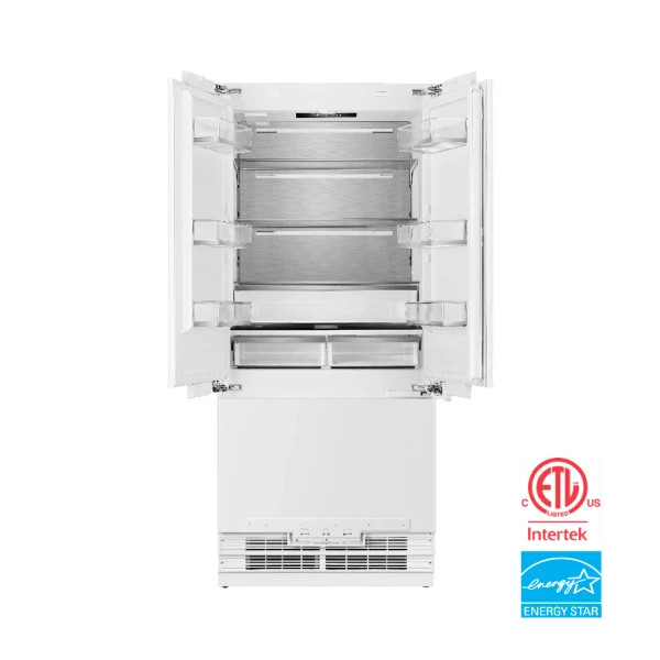 36” Width Built-in French Bottom Mount Refrigerator VBFBM1950EWE
