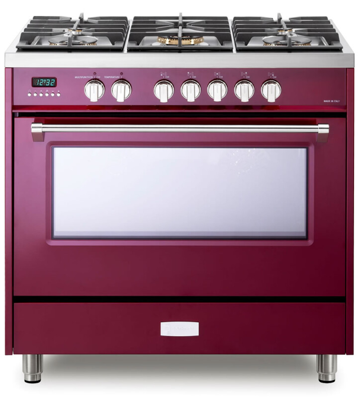 Verona 36" Dual Fuel - Designer Series Burgundy VDFSGE365BU Picture 1