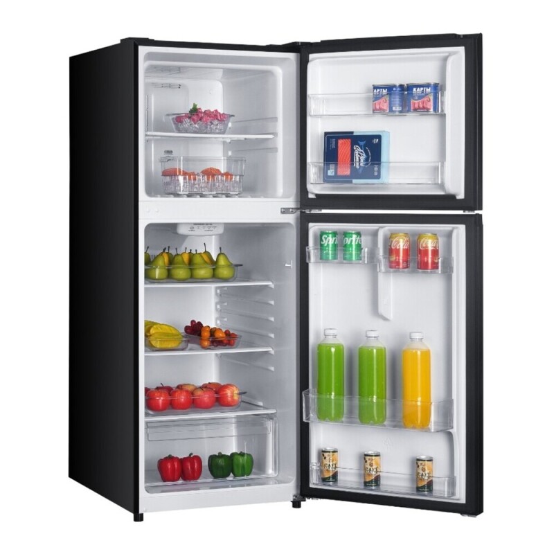 24 inch Top Freezer Refrigerator with 12 cu. ft. Total Capacity, Reversible Doors, Recessed Handle, Energy Star VEFTF2412RBK