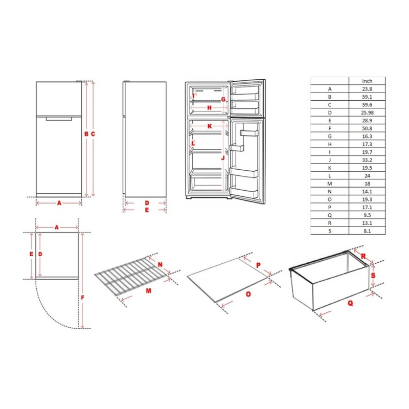 24 inch Top Freezer Refrigerator with 12 cu. ft. Total Capacity, Reversible Doors, Recessed Handle, Energy Star VEFTF2412RBK
