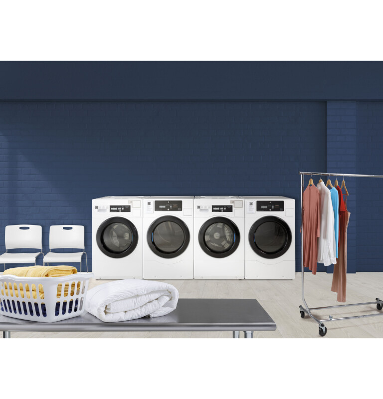 Commercial 7.7 cu. ft. Capacity Gas Dryer with Built-In App-Based Payment System SITE WIFI REQUIRED, Standalone Unit VFD31GSSRWW