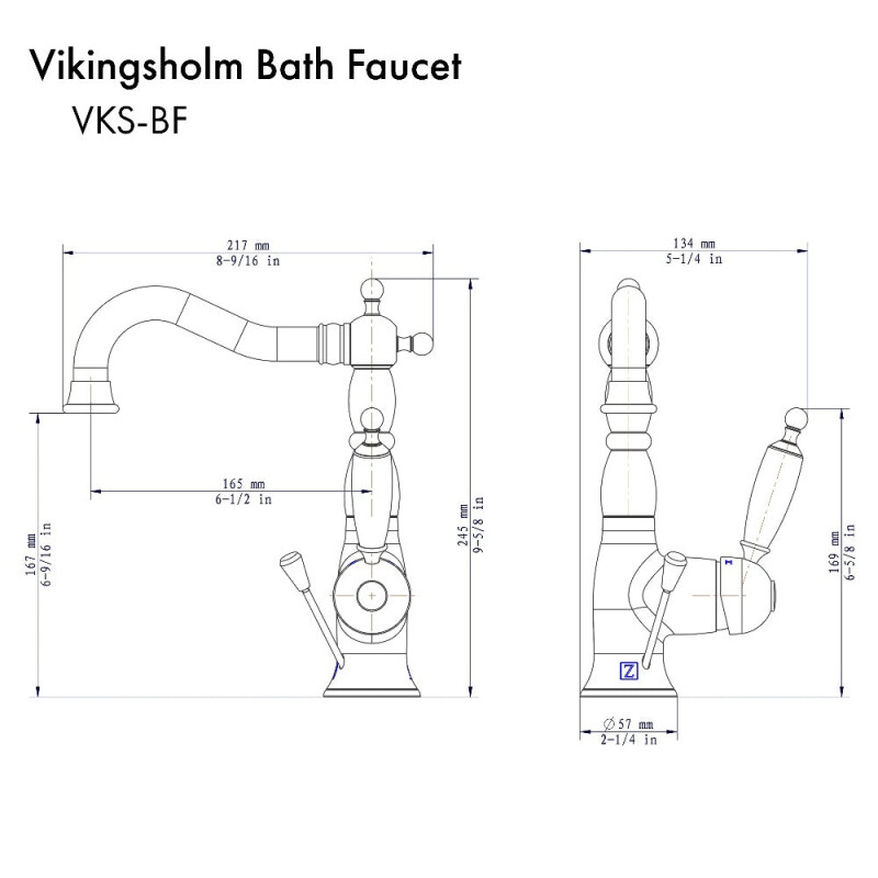 Vikingsholm Single Handle Bath Faucet VKSBFCH
