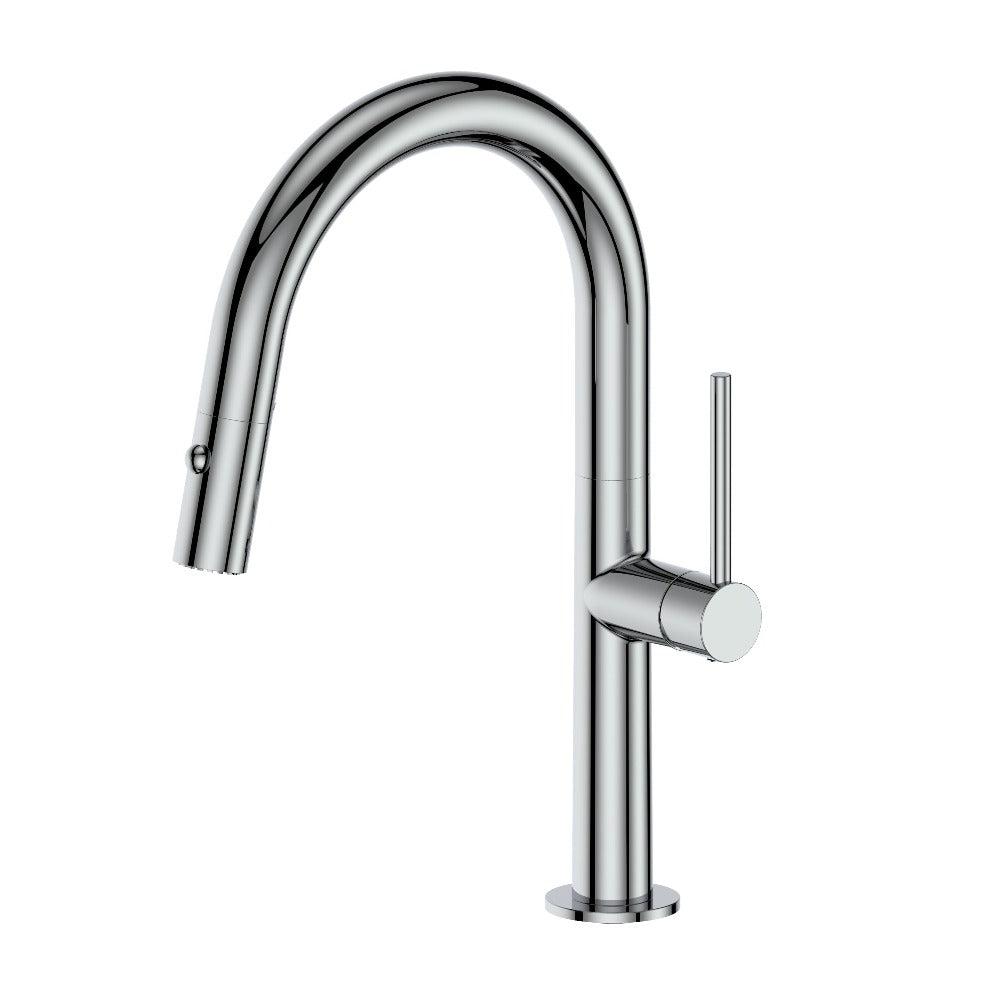 Voltaire Pull Down Single Handle Kitchen Faucet In Chrome VLTKFCH