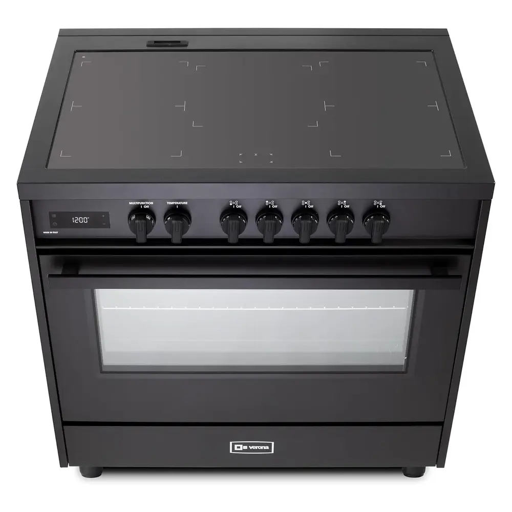36 inch Ultima Midnight Collection Freestanding Induction Range with 5 Elements, 5 cu. ft. Oven Capacity, Touch Control Clock VMFSIE365EE