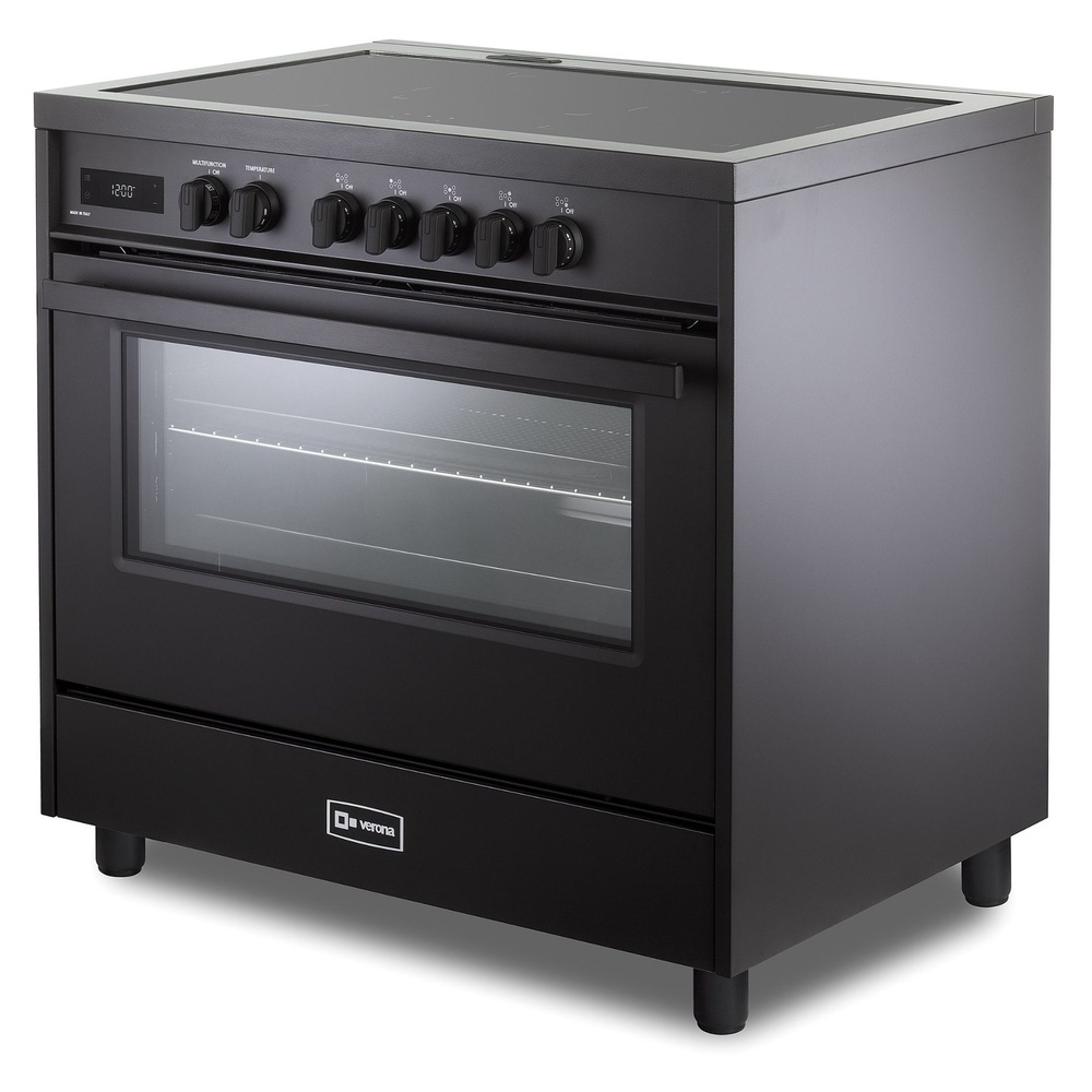36 inch Ultima Midnight Collection Freestanding Induction Range with 5 Elements, 5 cu. ft. Oven Capacity, Touch Control Clock VMFSIE365EE
