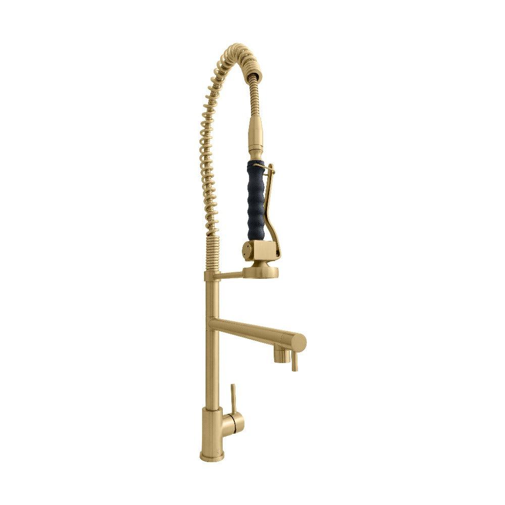 Autograph Edition Van Gogh Pull Down Spring Kitchen Faucet With Pot Filler In Champagne Bronze VNGKFCB