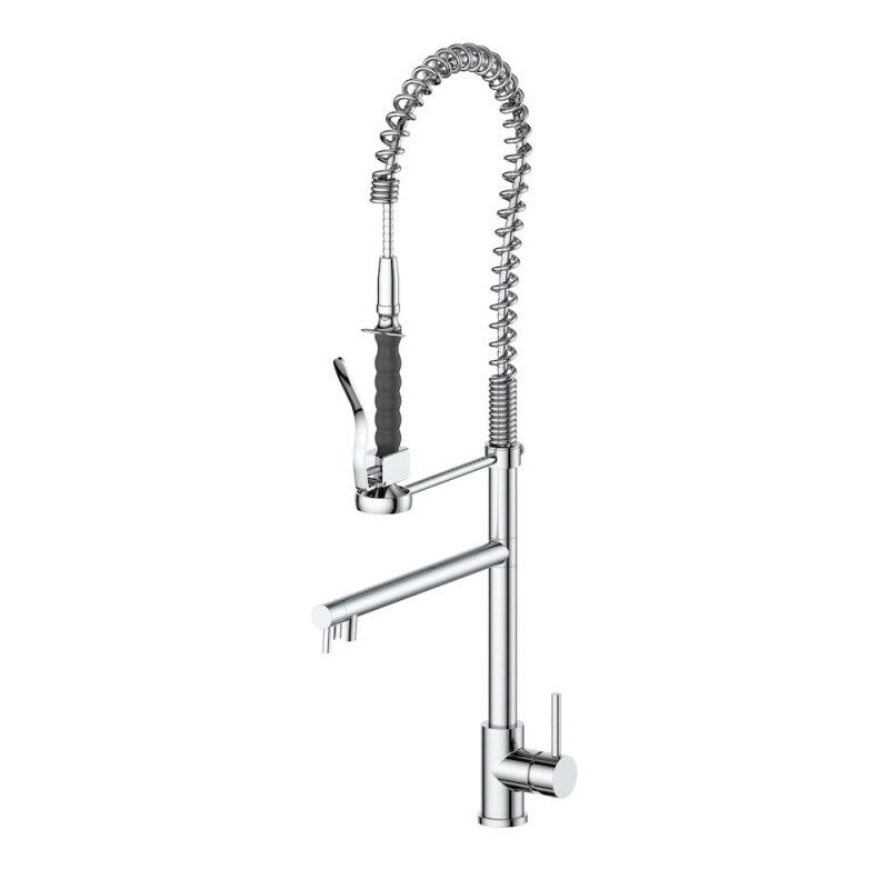 Van Gogh Pull Down Spring Kitchen Faucet With Pot Filler In Chrome VNGKFCH