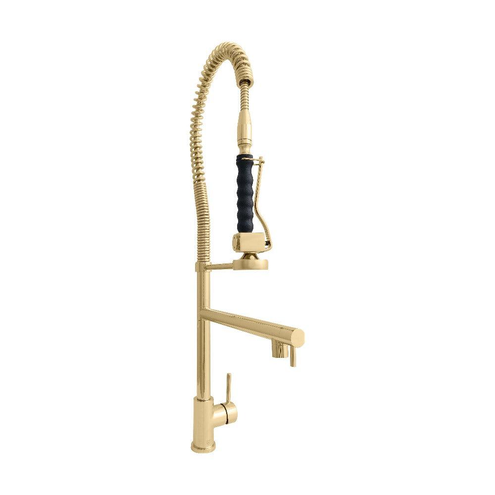 Autograph Edition Van Gogh Pull Down Spring Kitchen Faucet With Pot Filler In Polished Gold VNGKFPG