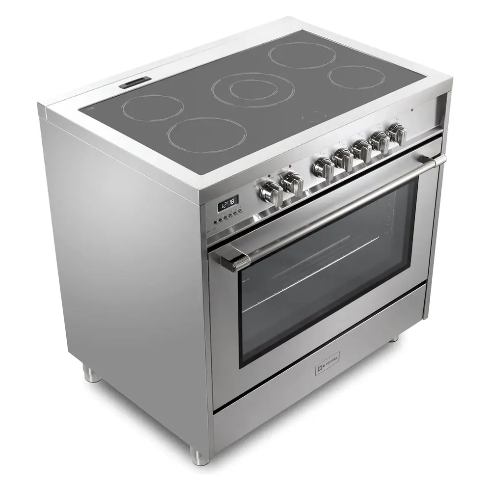 36 inch Prima Series Freestanding Electric Range with 5 Elements, 5 cu. ft. Oven Capacity, Digital Clock, Timer VPRFSEE365SS