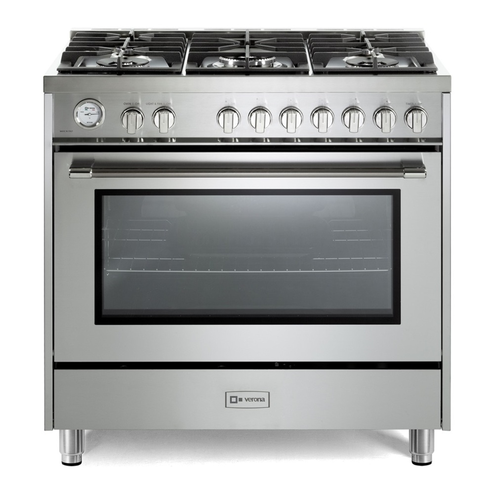 36 inch Prima Series Freestanding Gas Range with 5 Sealed Burners, 5 cu. ft. Oven Capacity, Temperature Gauge VPRFSGG365SS