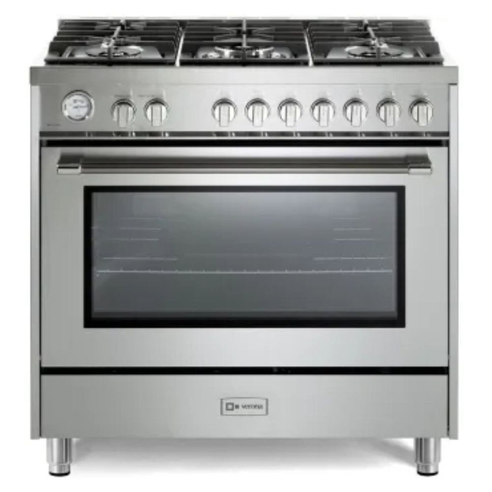 36 inch Prima Series Freestanding Gas Range with 5 Sealed Burners, 5 cu. ft. Oven Capacity, Temperature Gauge VPRFSGG365SS