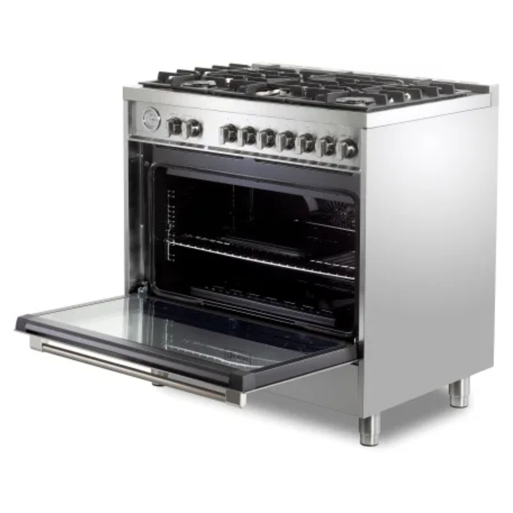 36 inch Prima Series Freestanding Gas Range with 5 Sealed Burners, 5 cu. ft. Oven Capacity, Temperature Gauge VPRFSGG365SS