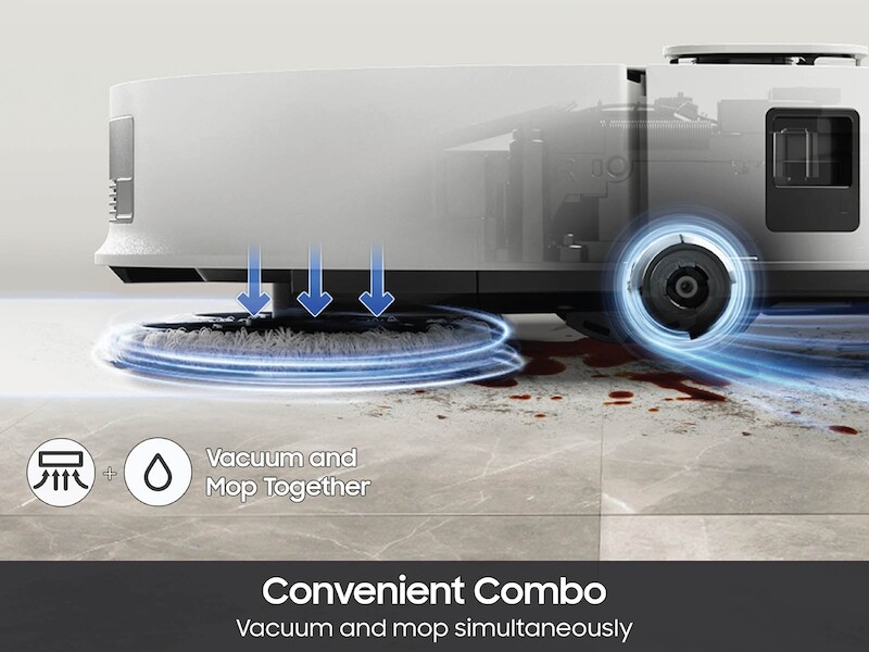 Bespoke Jet Bot Combo Robot Vacuum and Mop with All-in-One Clean Station with Auto Steam VR7MD96514G