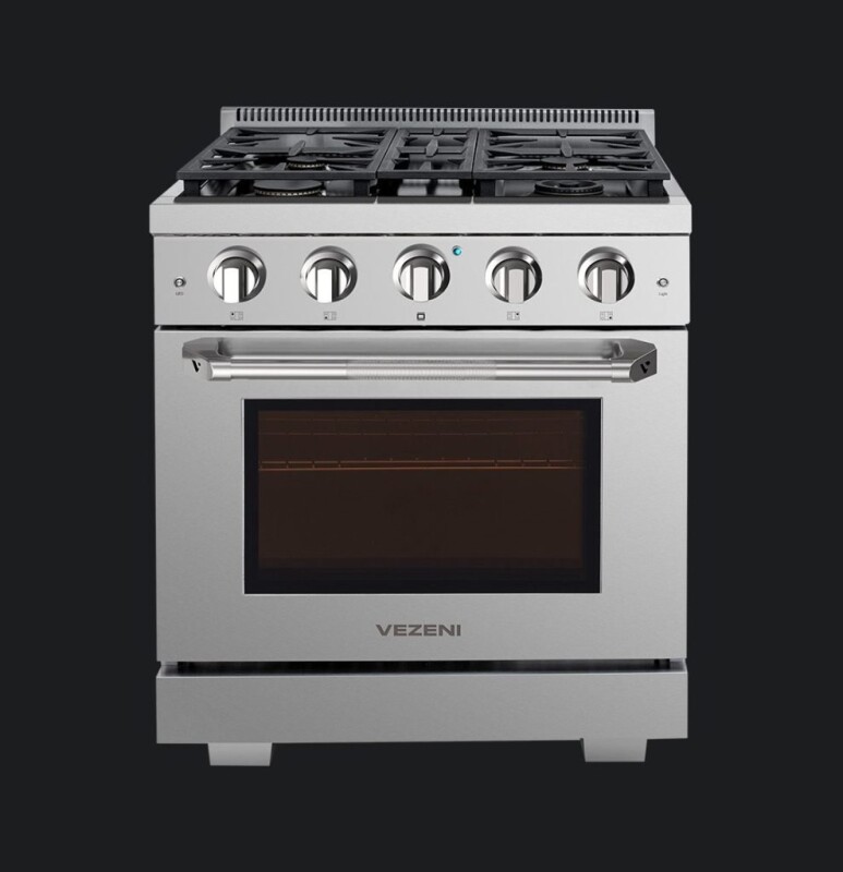 30" Vezeni Randolph Gas Range (Blue Knobs) VRN3005BL
