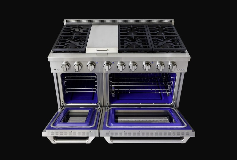 48" Vezeni Randolph Gas Range (Blue Knobs) VRN4802BL