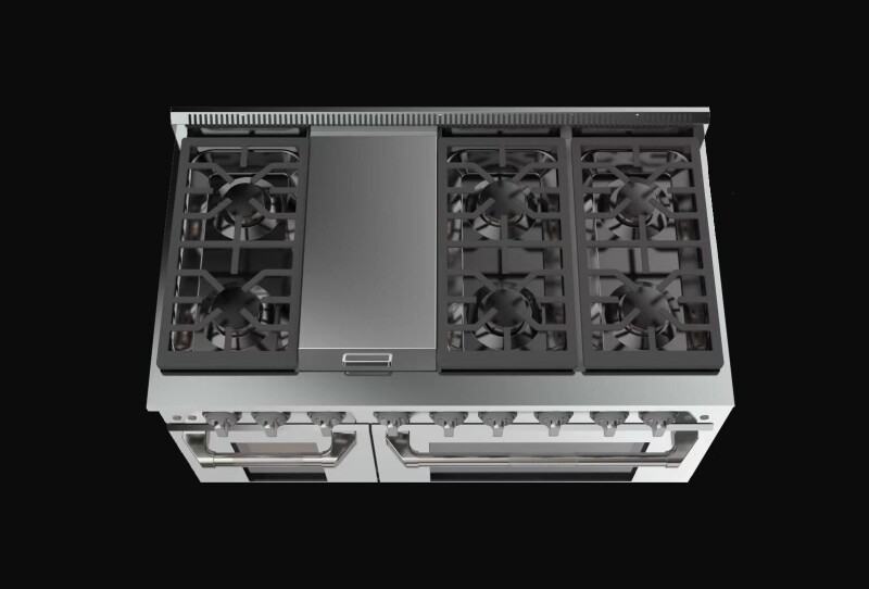 48" Vezeni Randolph Gas Range (Blue Knobs) VRN4802BL