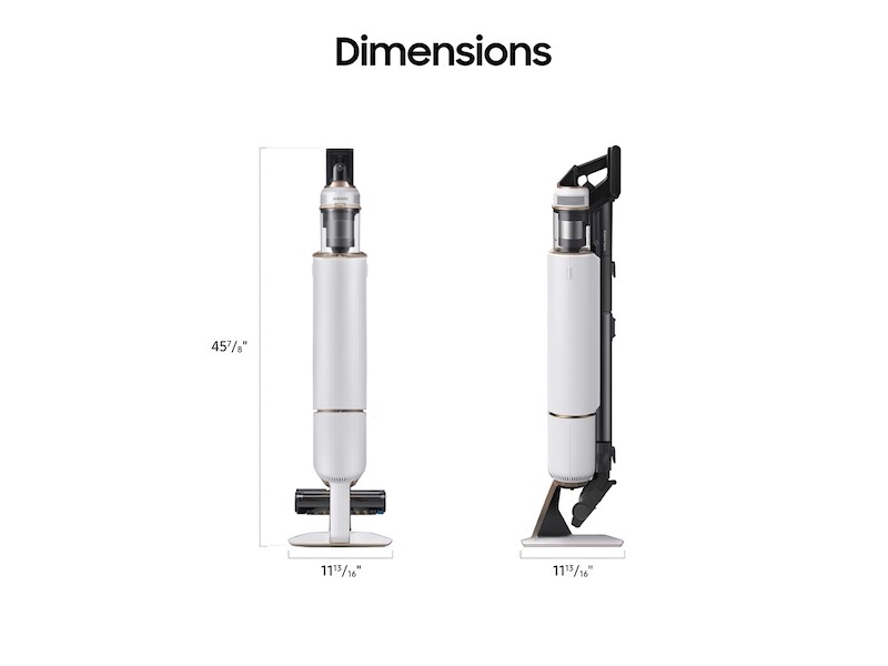 Bespoke Jet Cordless Stick Vacuum with All-in-One Clean Station in Misty White VS20A9580VWAA