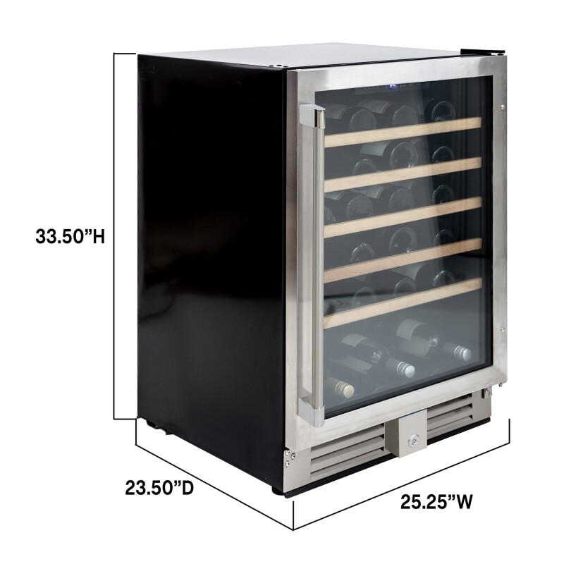 51-Bottle Single-Zone Wine Cooler (Stainless Steel) VT51SZ01SS