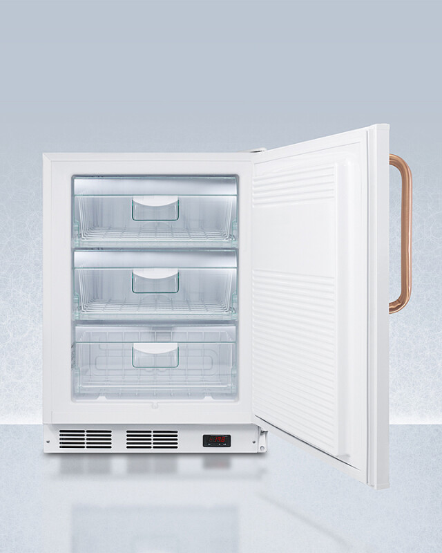 24" Wide Built-In All-Freezer with Antimicrobial Pure Copper Handle, ADA Compliant VT65MLBITBCADA