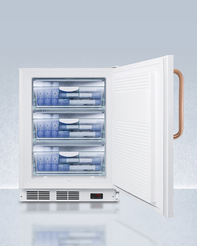 24" Wide Built-In All-Freezer with Antimicrobial Pure Copper Handle, ADA Compliant VT65MLBITBCADA