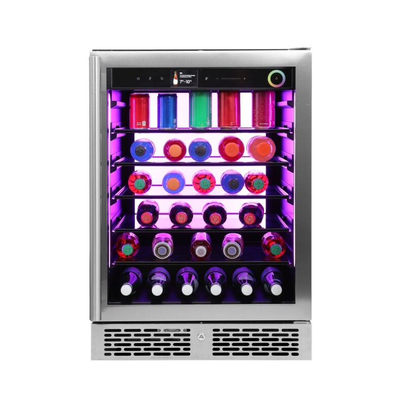 Vinoglow 151-Can Single-Zone Beverage Center VTBC117EVGSS