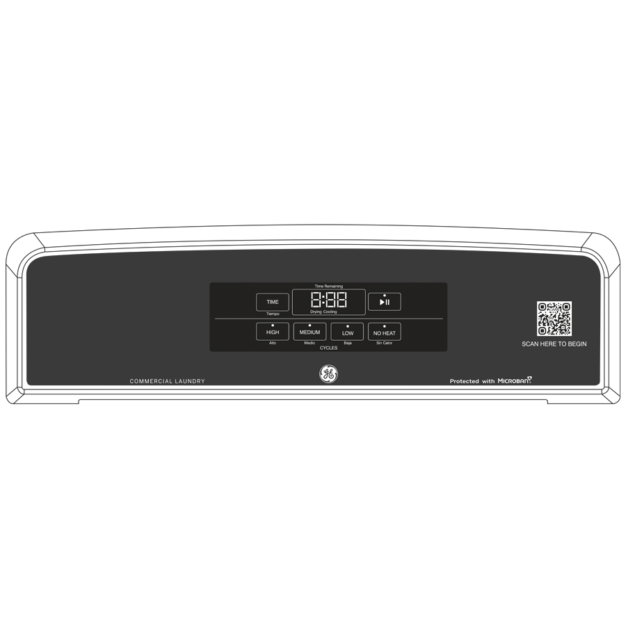 7.4 cu. ft. Capacity Electric Dryer with Built-In App Payment System SITE WIFI REQUIRED, 5-Year Warranty VTD56EASVWB
