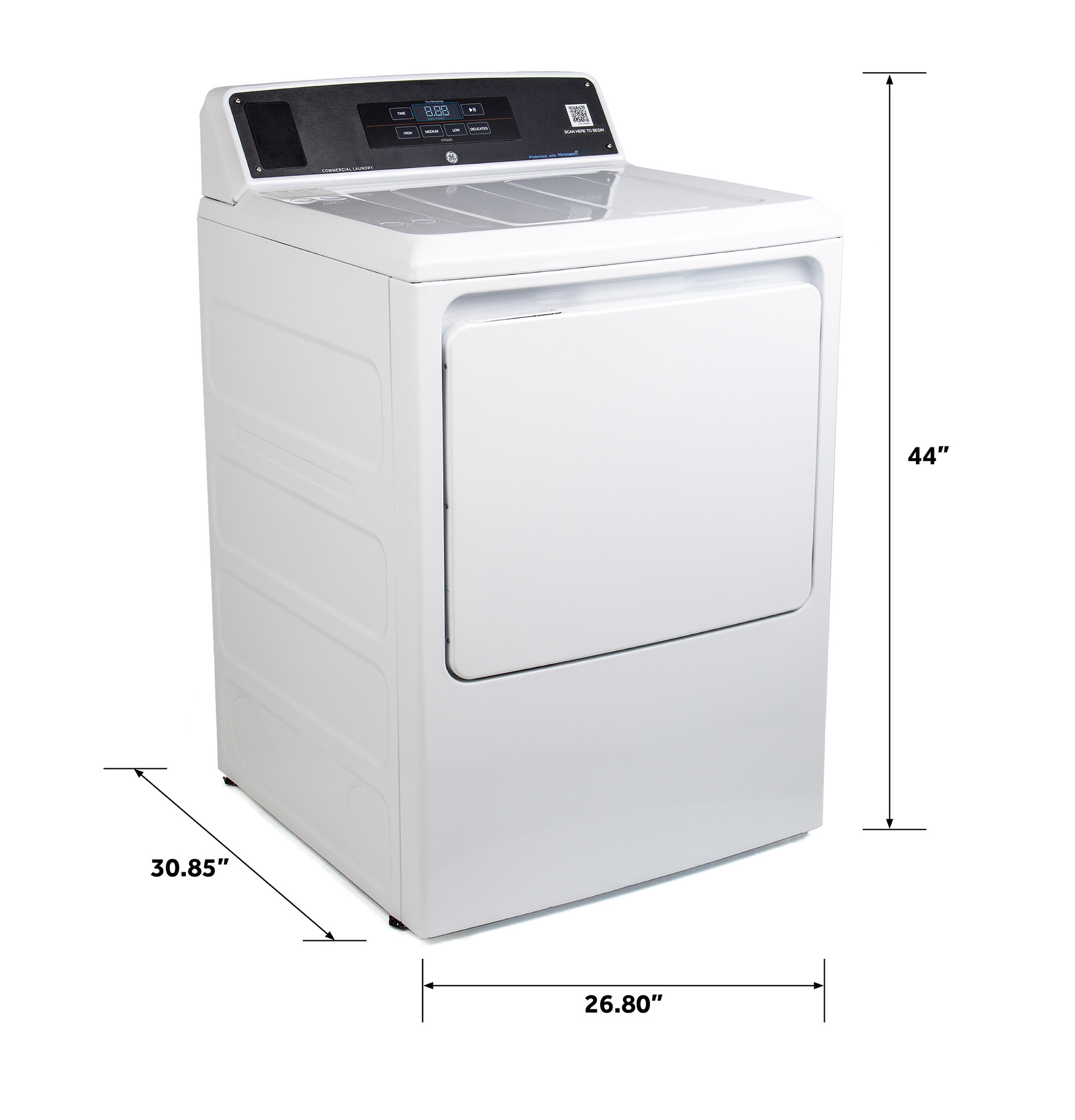 7.4 cu. ft. Capacity Electric Dryer with Built-In App Payment System SITE WIFI REQUIRED, 5-Year Warranty VTD56EASVWB
