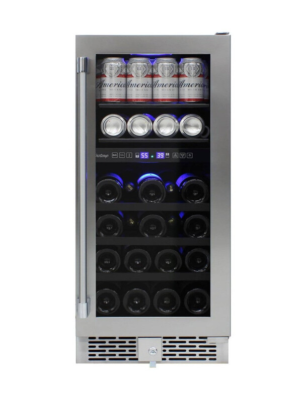 15-Inch Outdoor Dual-Zone Wine & Beverage Cooler VTOUTDR15GD