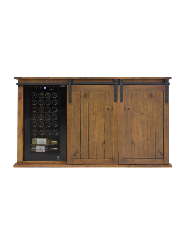 Rustic Wood Wine Cellar Credenza VTRUSTICRED3D