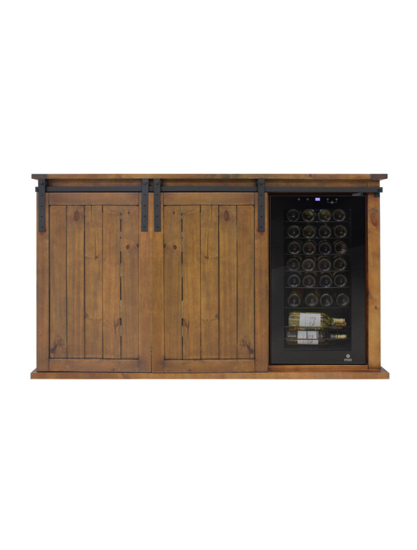 Rustic Wood Wine Cellar Credenza VTRUSTICRED3D