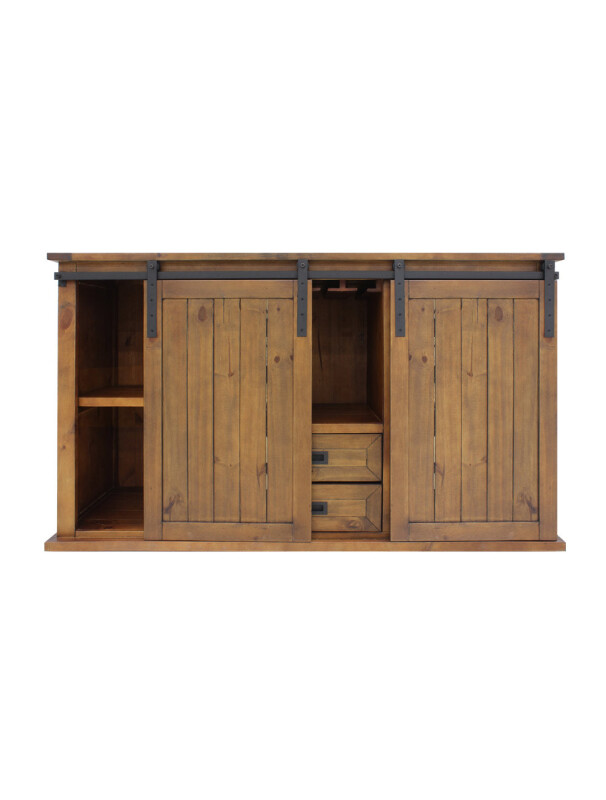 Rustic Wood Wine Cellar Credenza VTRUSTICRED3D