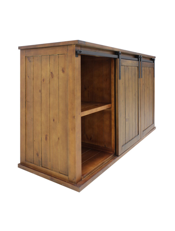 Rustic Wood Wine Cellar Credenza VTRUSTICRED3D