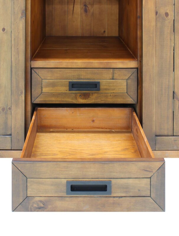 Rustic Wood Wine Cellar Credenza VTRUSTICRED3D