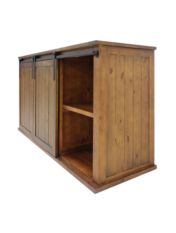 Rustic Wood Wine Cellar Credenza VTRUSTICRED3D