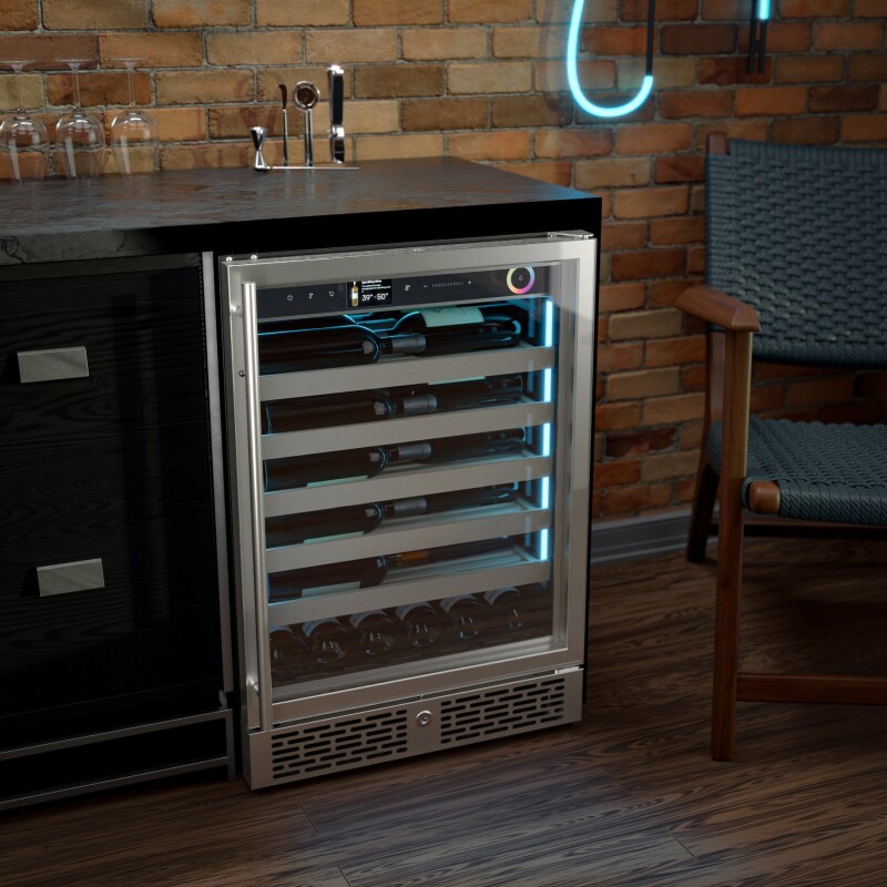 Vinoglow 41-Bottle Single-Zone Wine Cooler VTWC041EVGSS
