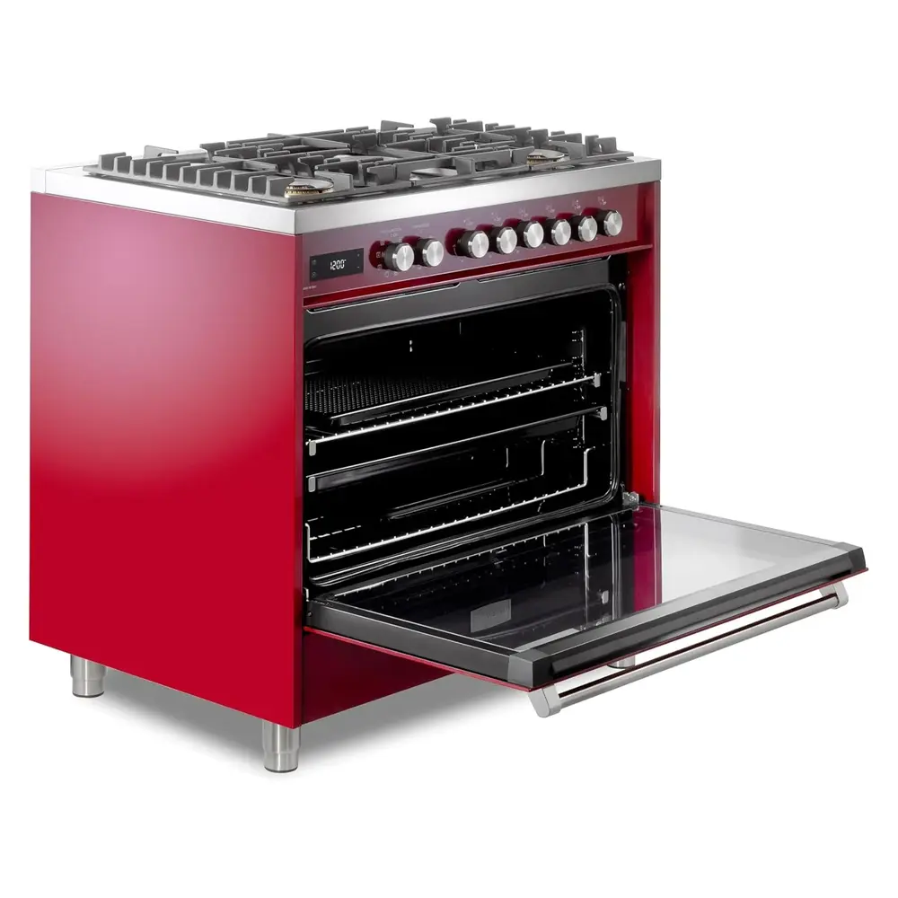 36 inch Ultima Collection Freestanding Dual Fuel Range with 5 Sealed SABAF Brass Burners, 5 cu. ft. Oven Capacity VUFSGE365BU