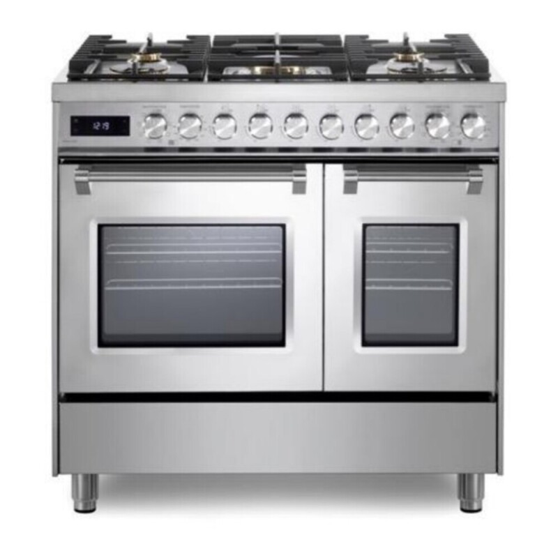 36 inch Ultima Collection Double Oven Dual Fuel Range with 5 Brass Burners, 4.1 cu. ft. Total Oven Capacity VUFSGE365DSS