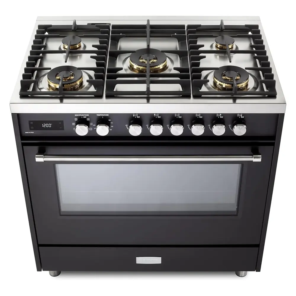 36 inch Ultima Collection Freestanding Dual Fuel Range with 5 Sealed SABAF Brass Burners, 5 cu. ft. Oven Capacity VUFSGE365E