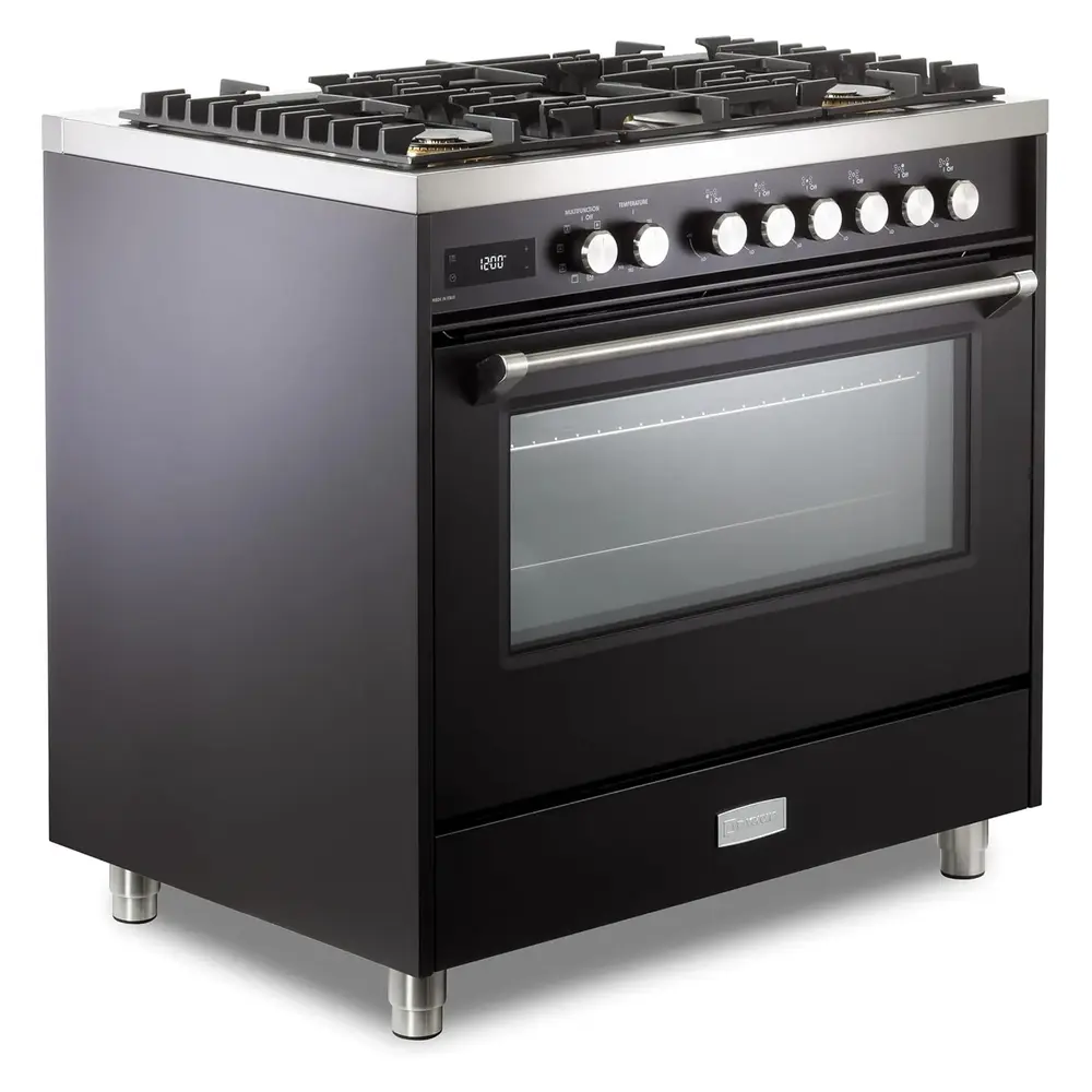 36 inch Ultima Collection Freestanding Dual Fuel Range with 5 Sealed SABAF Brass Burners, 5 cu. ft. Oven Capacity VUFSGE365E