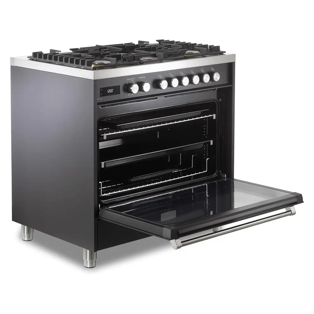 36 inch Ultima Collection Freestanding Dual Fuel Range with 5 Sealed SABAF Brass Burners, 5 cu. ft. Oven Capacity VUFSGE365E